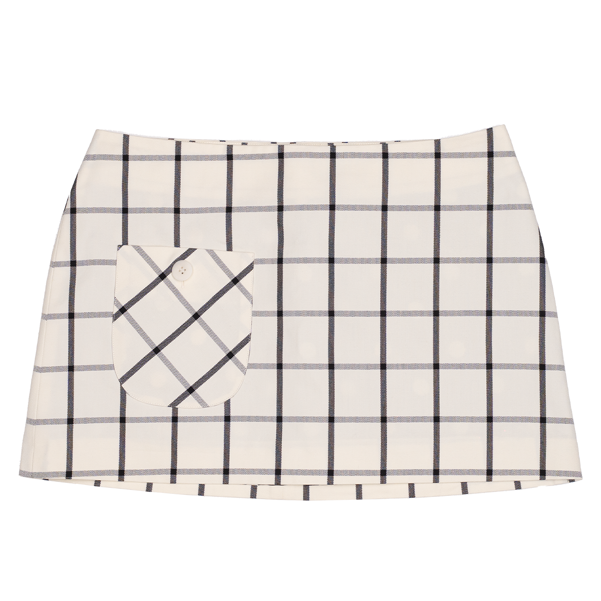 Plaid skirt with a white background