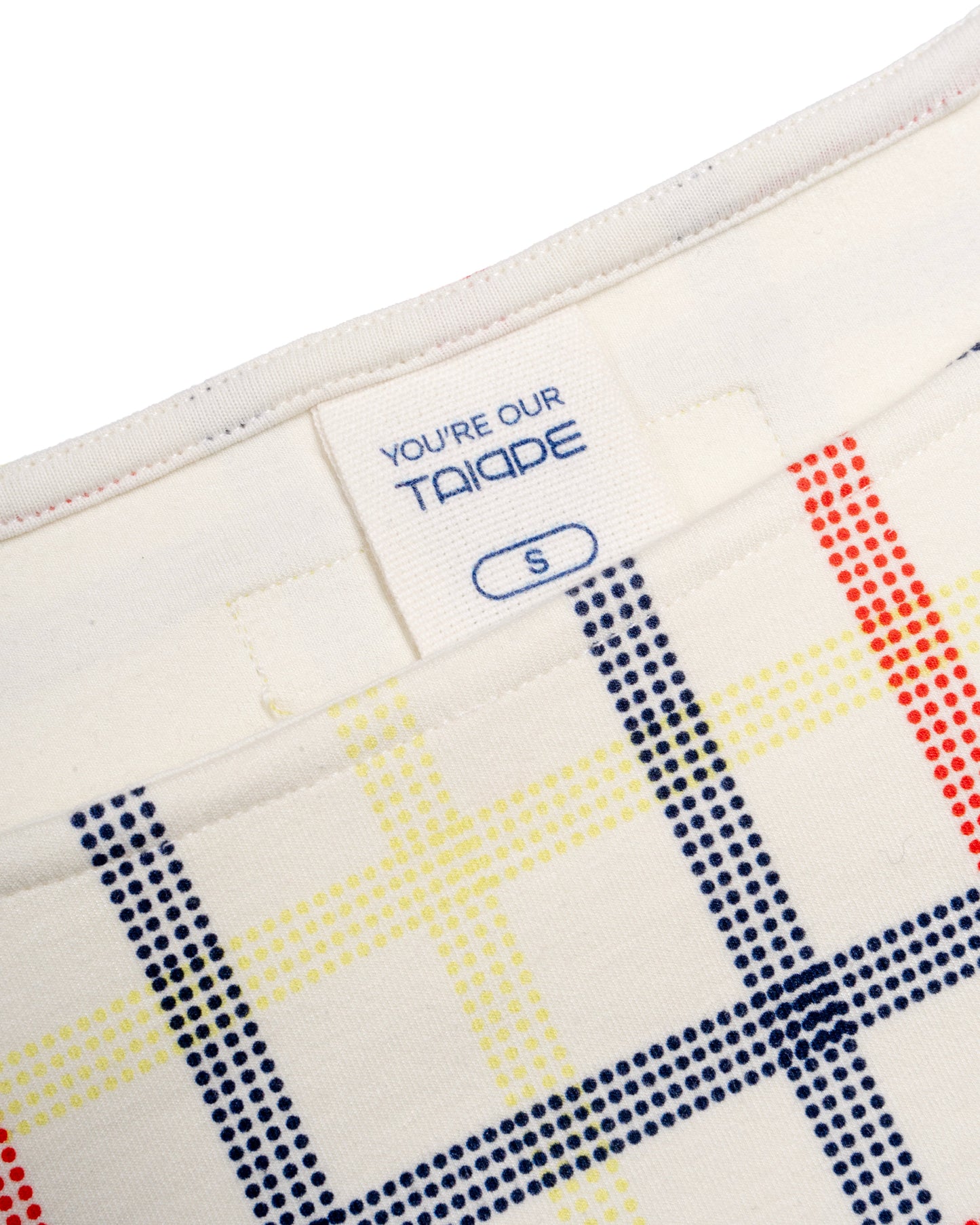 Plaid dress with 'You're Our Taippe' text