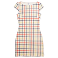 Plaid dress with a white background