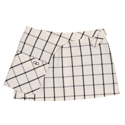 Plaid skirt with a white background