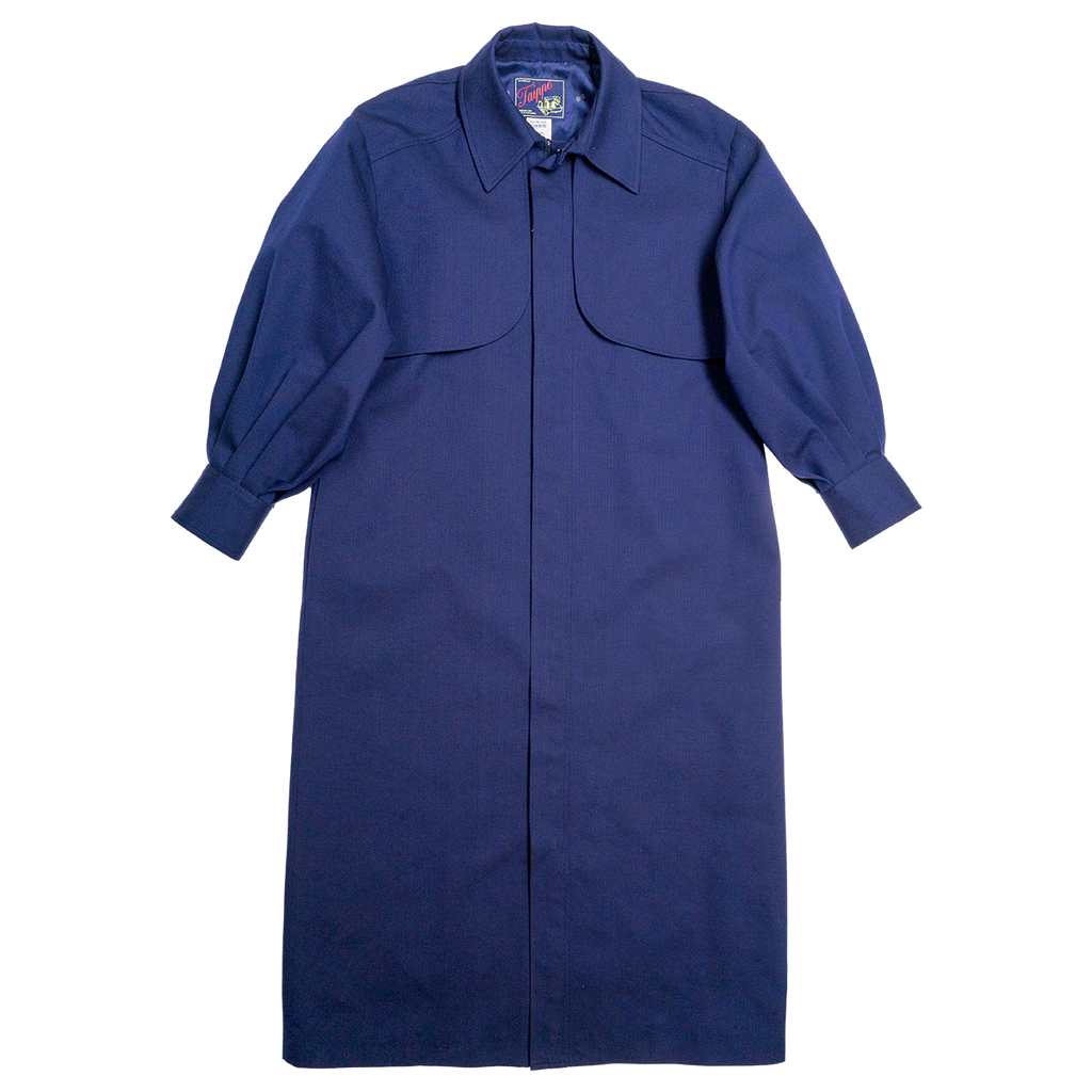 Blue coat on a white background