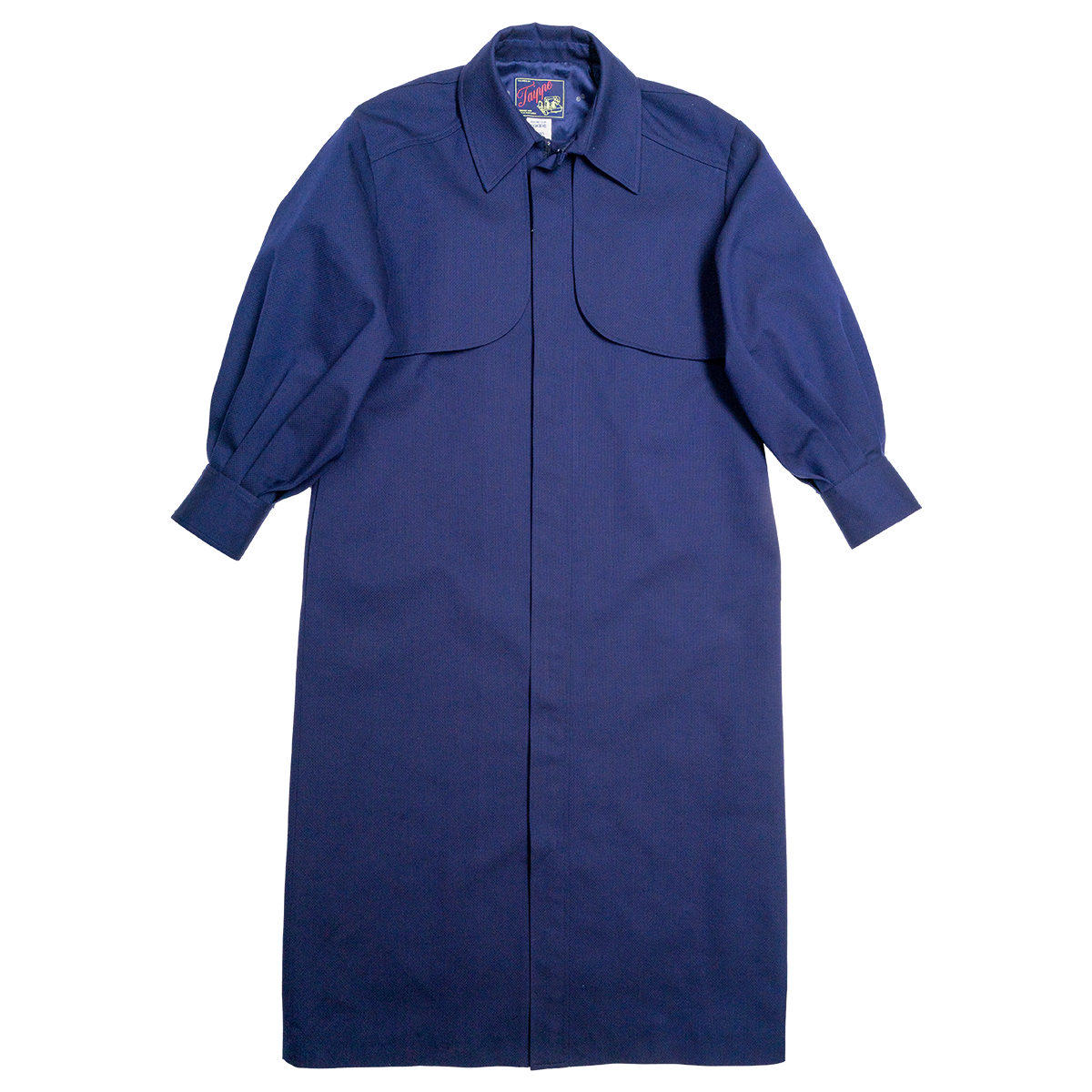 Blue coat on a white background