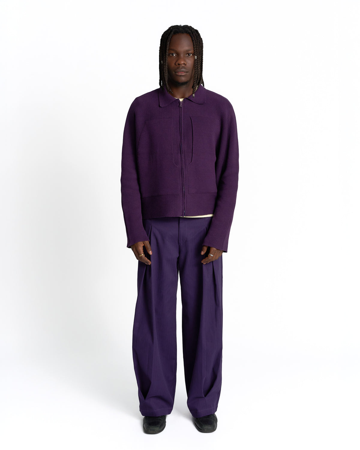 Patrick Zip-Up Knit Sweater