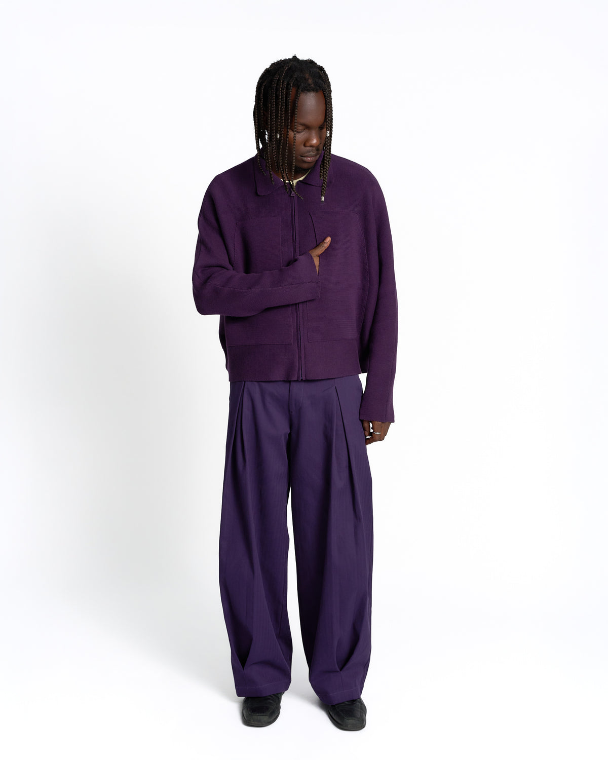Patrick Zip-Up Knit Sweater
